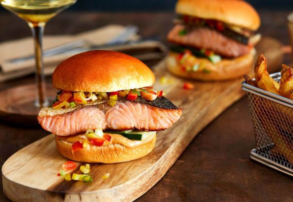 salmon burger