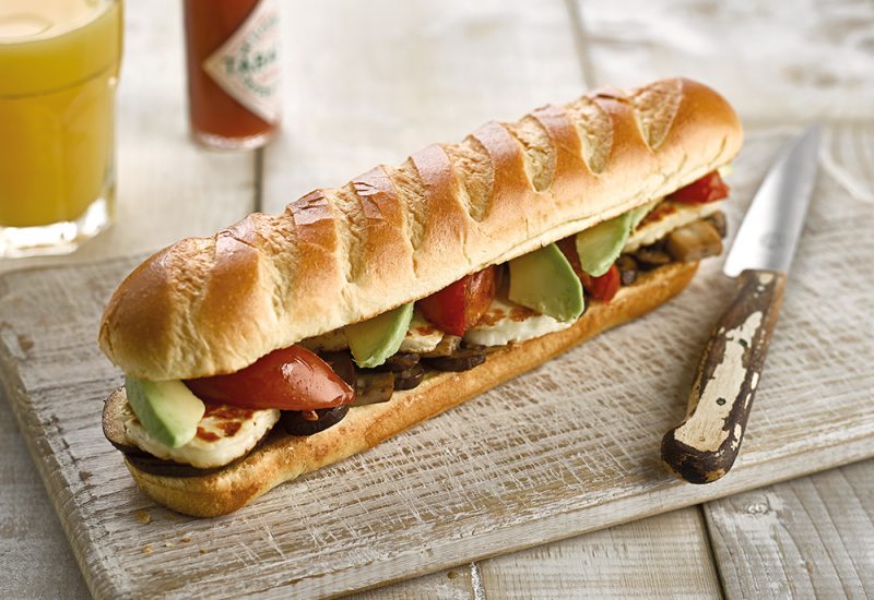veggie brioche baguette