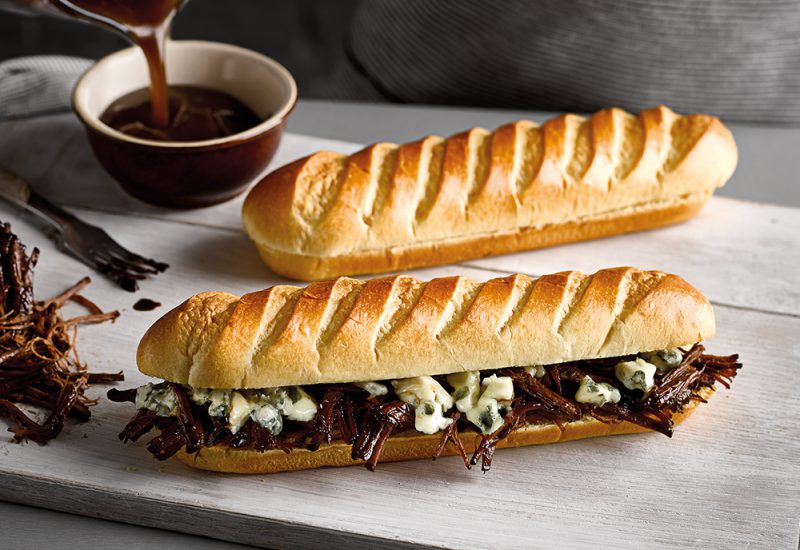 pulled pork brioche baguette