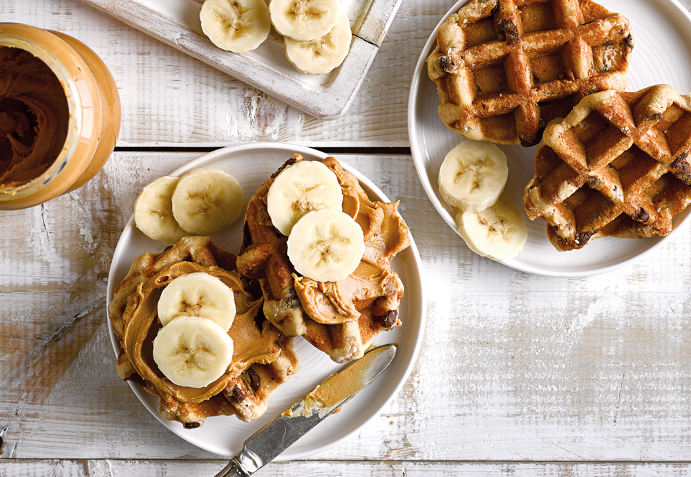 waffle peanut butter and banana