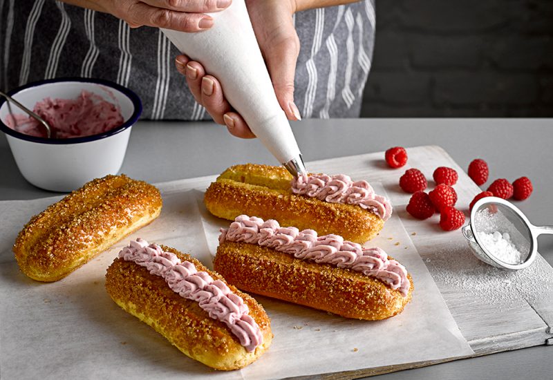 brioche raspberry mascarpone rolls